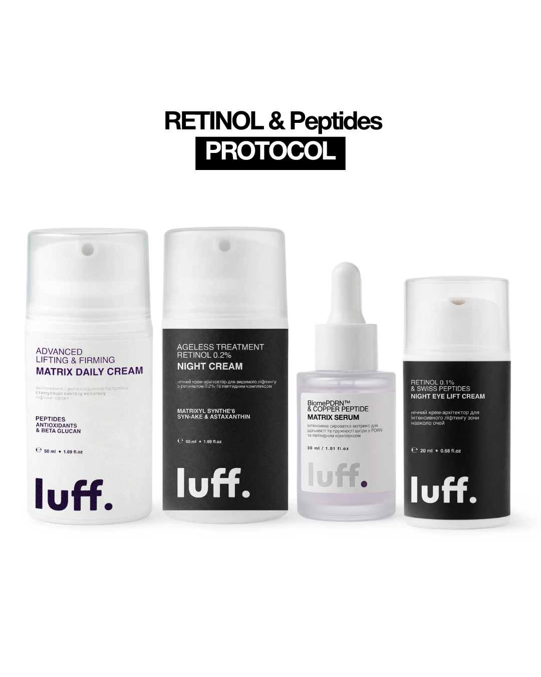 Сет для ультраліфтингу шкіри з ретинолом та пептидами “AGE RESET PROTOCOL”